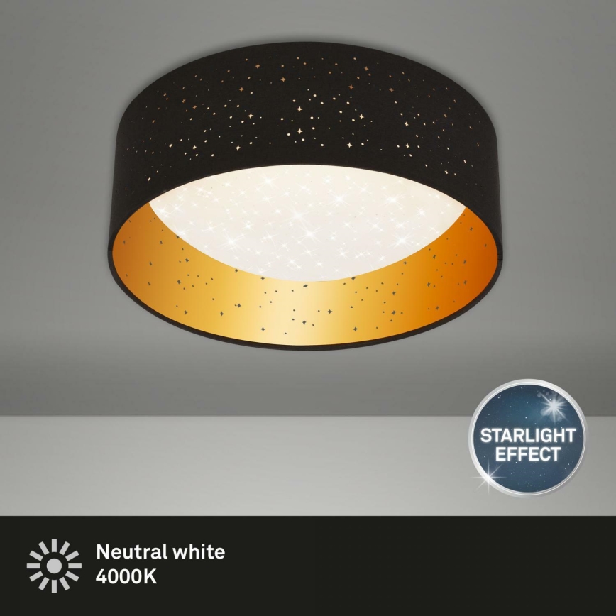 Brilo 3482-015 - LED Plafondlamp MAILA STARRY LED/12W/230V zwart/goud