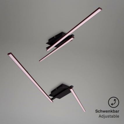 Brilo 3500-015 - LED Bevestigde Hanglamp STAFF 2xLED/6W/230V zwart