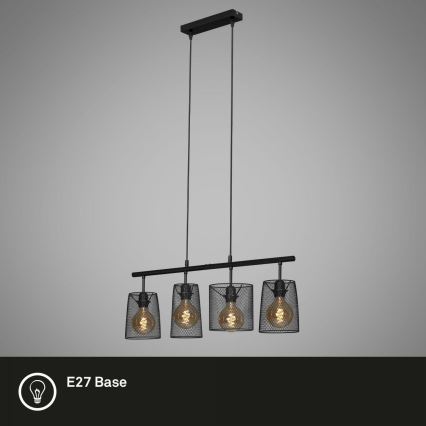 Brilo 4026-045 - Hanglamp aan een koord RETRO 4xE27/60W/230V