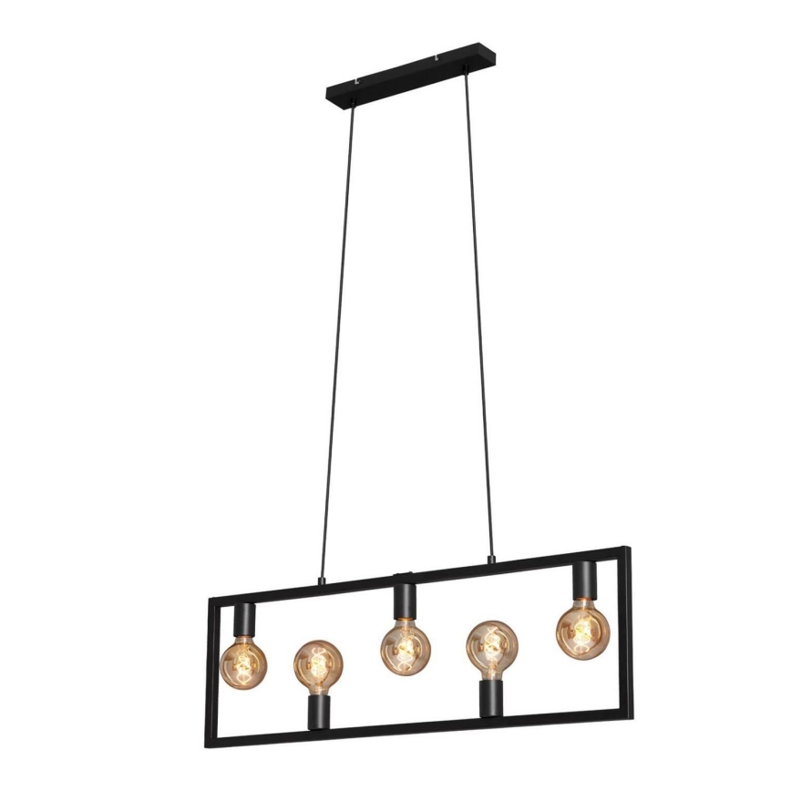 Brilo 4028-055 - Hanglamp aan een koord KOTAK VINTAGE 5xE27/40W/230V