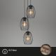 Brilo 4040-035 - Hanglamp aan een koord WAKTU VINTAGE 3xE27/60W/230V rubberen boom