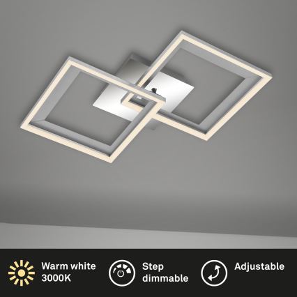 Brilo - Dimbare LED bevestigde hanglamp FRAME 2xLED/11W/230V