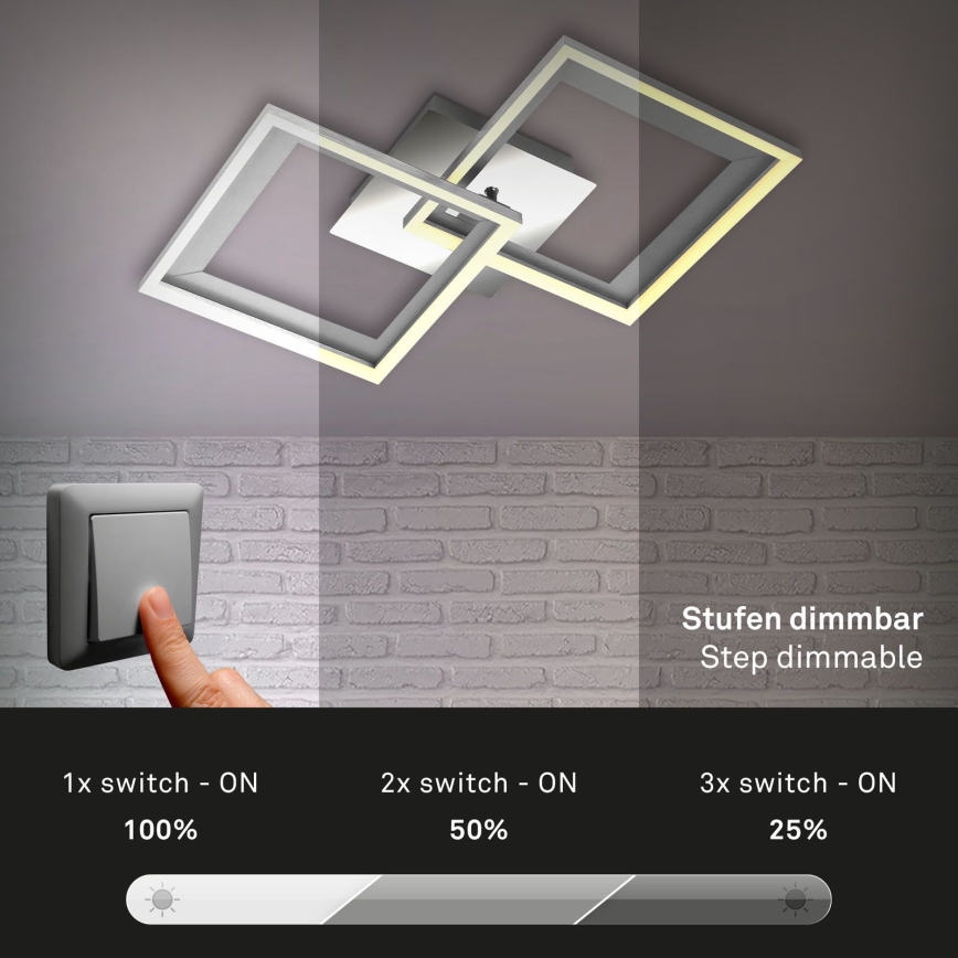Brilo - Dimbare LED bevestigde hanglamp FRAME 2xLED/11W/230V