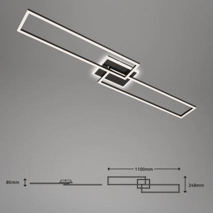 Brilo - Dimbare LED bevestigde hanglamp FRAME 2xLED/20W/230V 2700-6500K + afstandsbediening