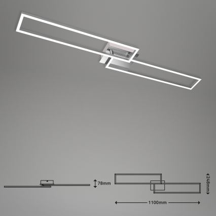 Brilo - Dimbare LED bevestigde hanglamp FRAME 2xLED/20W/230V 2700-5000K + afstandsbediening