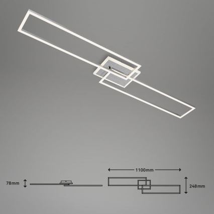 Brilo - Dimbare LED bevestigde hanglamp FRAME 2xLED/20W/230V 2700-6500K Wi-Fi Tuya + afstandsbediening