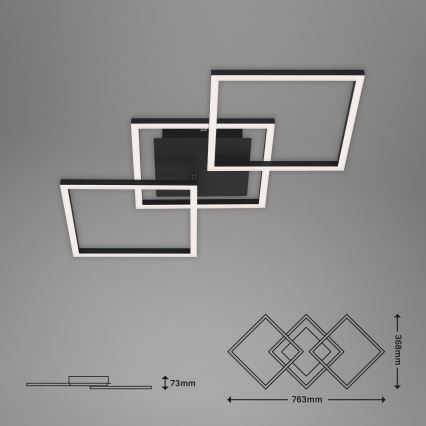 Brilo - Dimbare LED bevestigde hanglamp FRAME LED/30W/230V