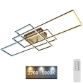 Brilo - Dimbare LED bevestigde hanglamp FRAME LED/51W/230V 2700-5000K bruin/goud + afstandsbediening