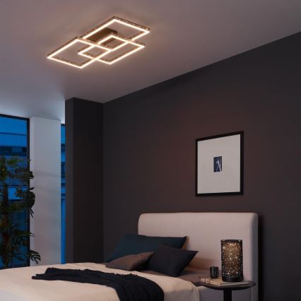 Brilo - Dimbare LED plafondlamp FRAME LED/57W/230V 3000K zwart