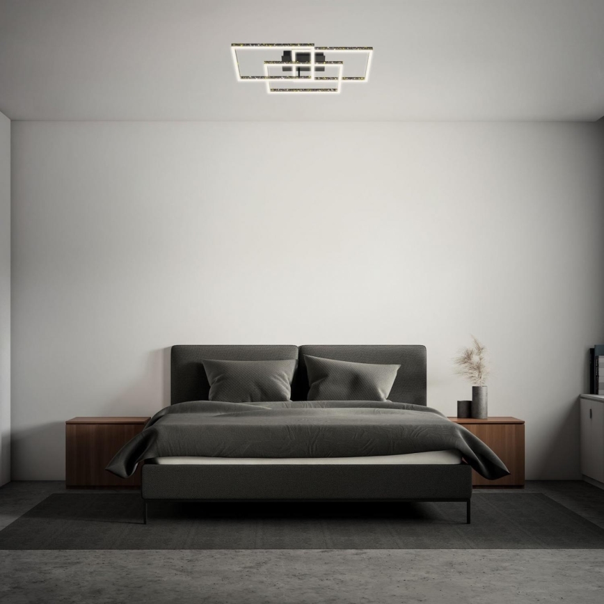 Brilo - Dimbare LED plafondlamp FRAME LED/57W/230V 3000K zwart