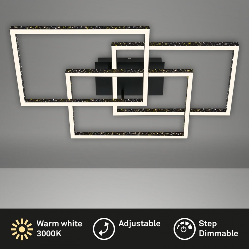 Brilo - Dimbare LED plafondlamp FRAME LED/57W/230V 3000K zwart