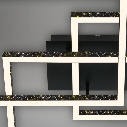 Brilo - Dimbare LED plafondlamp FRAME LED/57W/230V 3000K zwart