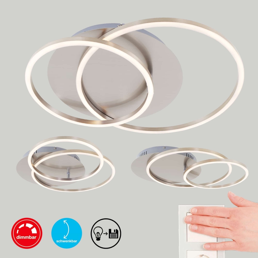 Brilo - Dimbare LED-plafondlamp FRAMES LED/14W/230V + LED/22W 3000K