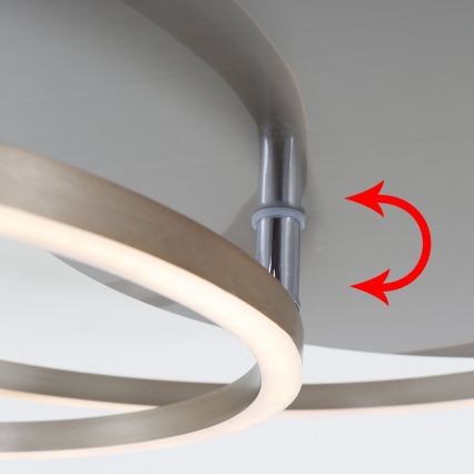 Brilo - Dimbare LED-plafondlamp FRAMES LED/14W/230V + LED/22W 3000K