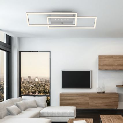 Brilo - Dimbare LED-plafondlamp LED/30W/230V 3000K mat chroom