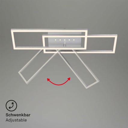 Brilo - Dimbare LED-plafondlamp LED/30W/230V 3000K mat chroom