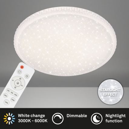 Brilo - Dimbare LED-plafondlamp LED/48W/230V 3000/4000/6500K Ø 60 cm + afstandsbediening
