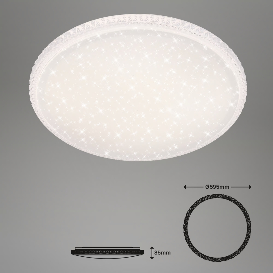 Brilo - Dimbare LED-plafondlamp LED/48W/230V 3000/4000/6500K Ø 60 cm + afstandsbediening