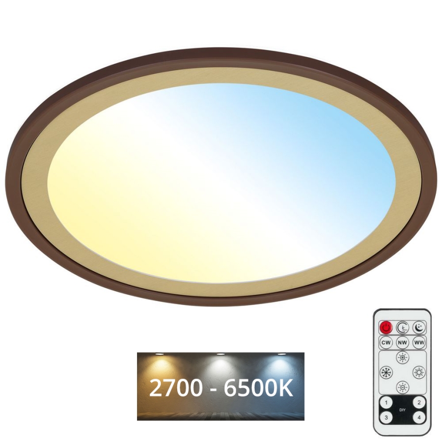 Brilo - Dimbare LED plafondlamp SLIM LED/22W/230V 2700-6500K + afstandsbediening