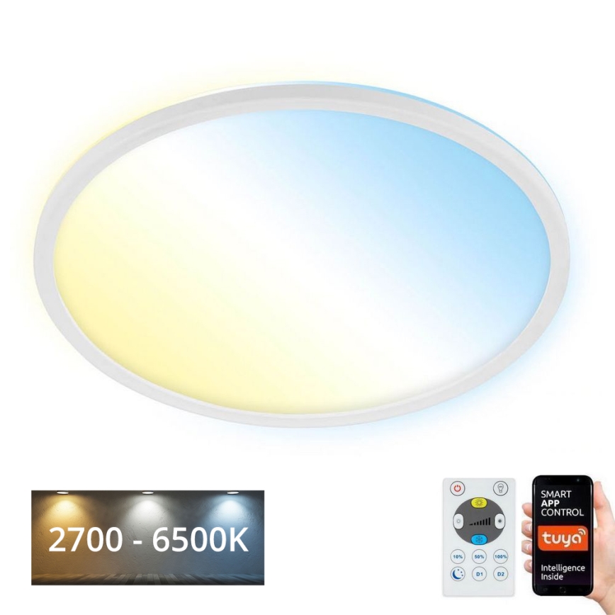 Brilo - Dimbare LED plafondlamp SLIM LED/22W/230V 2700-6500K Wi-Fi Tuya + afstandsbediening