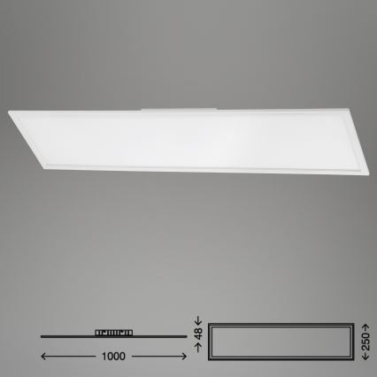 Brilo - Dimbare LED plafondlamp SLIM LED/24W/230V 3000-6500K 100x25 cm + afstandsbediening