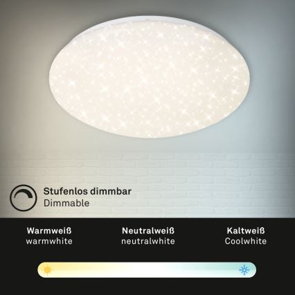 Brilo - Dimbare LED plafondlamp STARRY SKY LED/22W/230V 3000-6000K + afstandsbediening