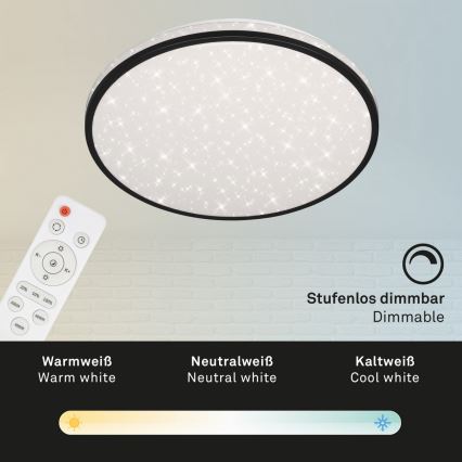 Brilo - Dimbare LED plafondlamp STARRY SKY LED/24W/230V 3000-6000K + afstandsbediening