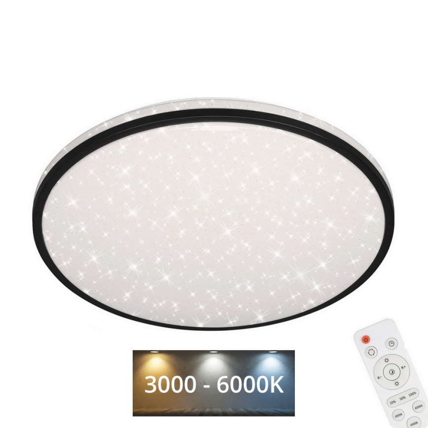 Brilo - Dimbare LED plafondlamp STARRY SKY LED/24W/230V 3000-6000K + afstandsbediening