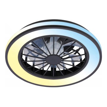 Brilo - dimbare LED plafondventilator VENTURO LED/24W/230V 3000-6500K zwart + afstandsbediening