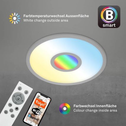 Brilo - Dimbare LED RGB plafondlamp CENTRO LED/24W/230V 2700-6500K Wi-Fi Tuya + afstandsbediening