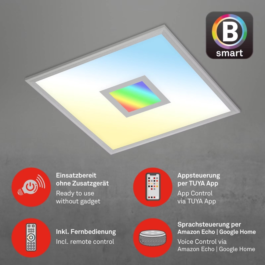 Brilo - Dimbare LED RGB plafondlamp CENTRO LED/24W/230V 2700-6500K Wi-Fi Tuya + afstandsbediening