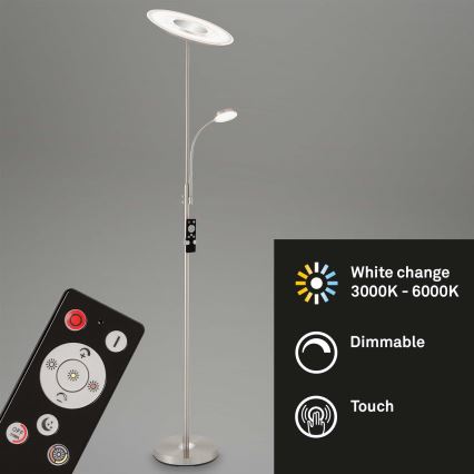 Brilo - Dimbare LED Staande lamp LED/29,5W/230V + LED/3,5W 3000-6000K + afstandsbediening