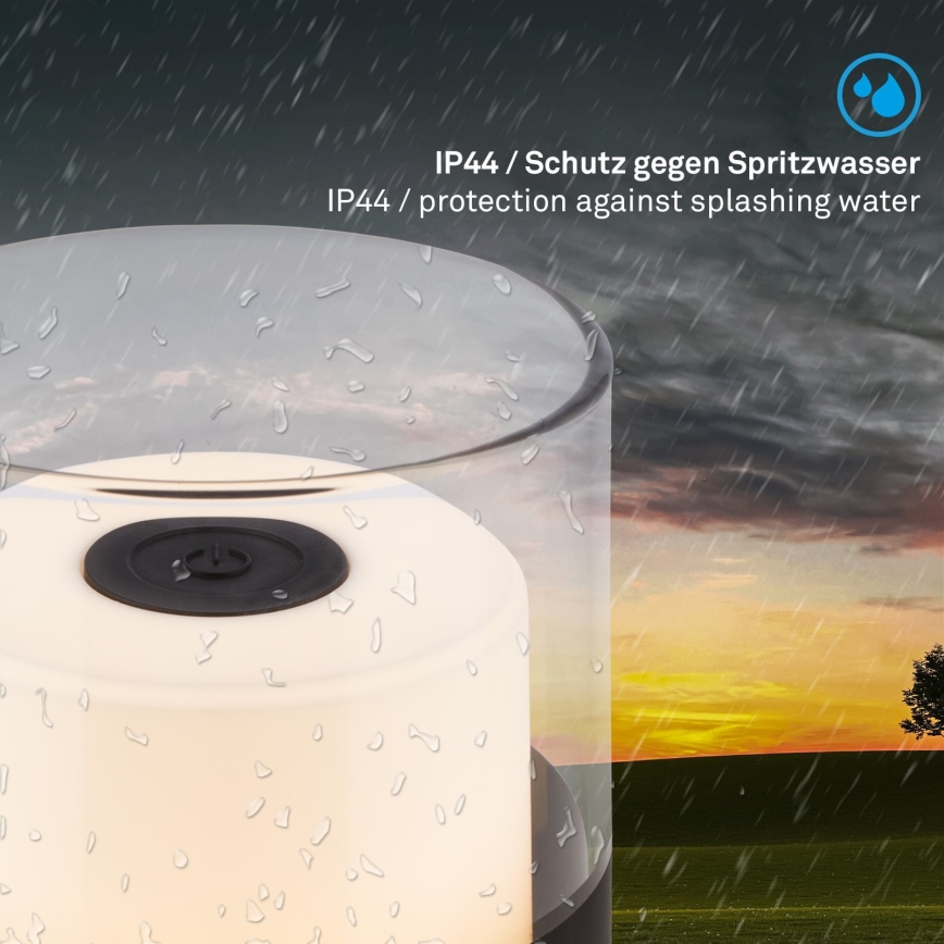 Brilo - Dimbare oplaadbare buitentafellamp LILET LED/2W/5V IP44
