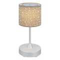 Brilo - Dimbare oplaadbare LED buiten tafellamp LOLE LED/3W/5V 2000mAh IP44 zilver/beige