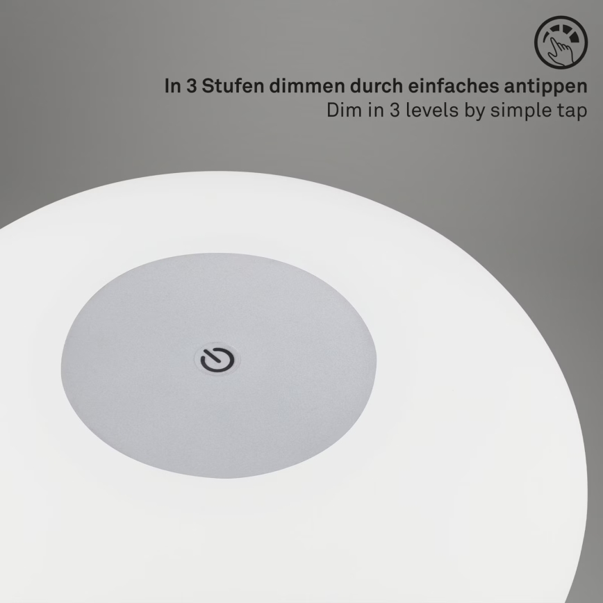 Brilo - Dimbare oplaadbare LED-tafellamp voor buiten OLANA LED/3W/5V IP44