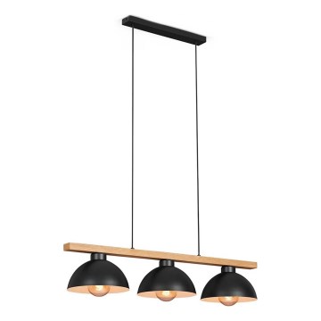 Brilo - Hanglamp aan een koord 3xE27/40W/230V rubberen boom