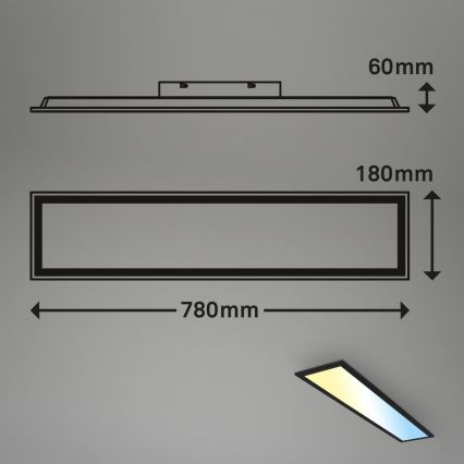 Brilo - LED Dimbaar bevestigd lichtpaneel LED/24,5W/230V 3000-6500K + afstandsbediening