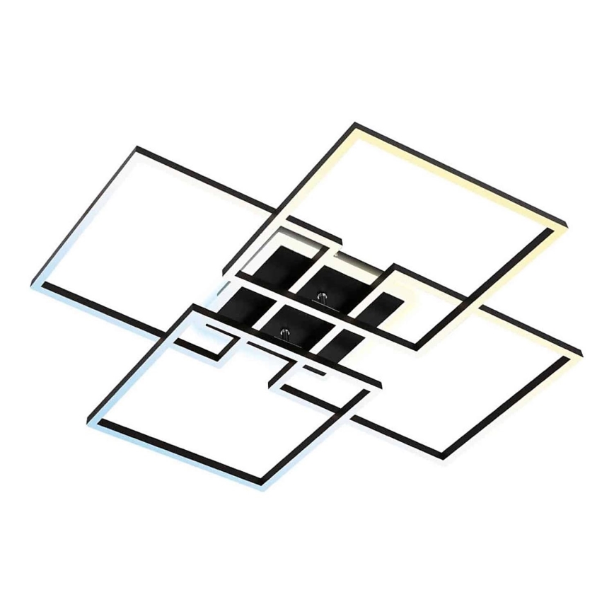 Brilo - LED dimbaar plafondlamp FRAME LED/50W/230V 2700-6500K 72,4x72,4cm zwart Wi-Fi Tuya + afstandsbediening