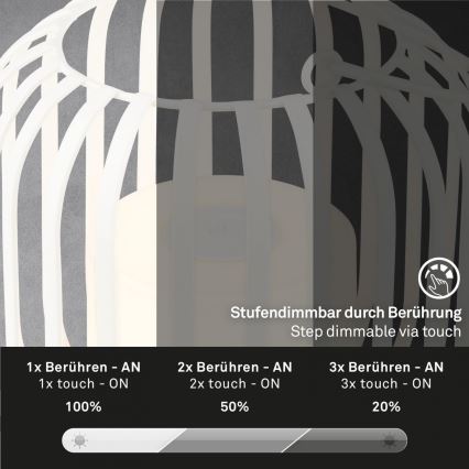 Brilo - LED Dimbaar rechargeable buitenshuis tafellamp LED/2W/5V IP44 wit