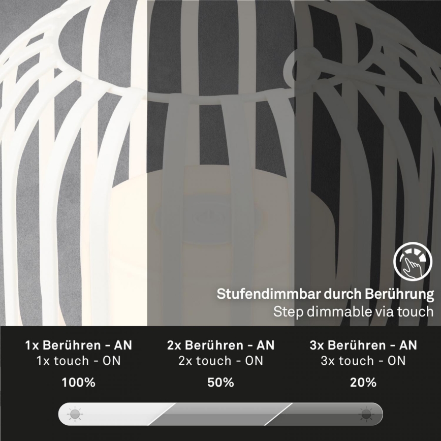 Brilo - LED Dimbaar rechargeable buitenshuis tafellamp LED/2W/5V IP44 wit