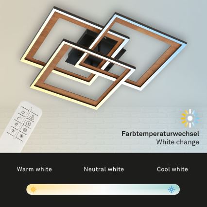 Brilo - LED Dimbare Opbouwlamp FRAME LED/45W/230V 2700-6500K + afstandsbediening