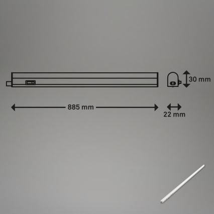 Brilo - LED onderbouwarmatuur 10W/230V 4000K 87,3 cm