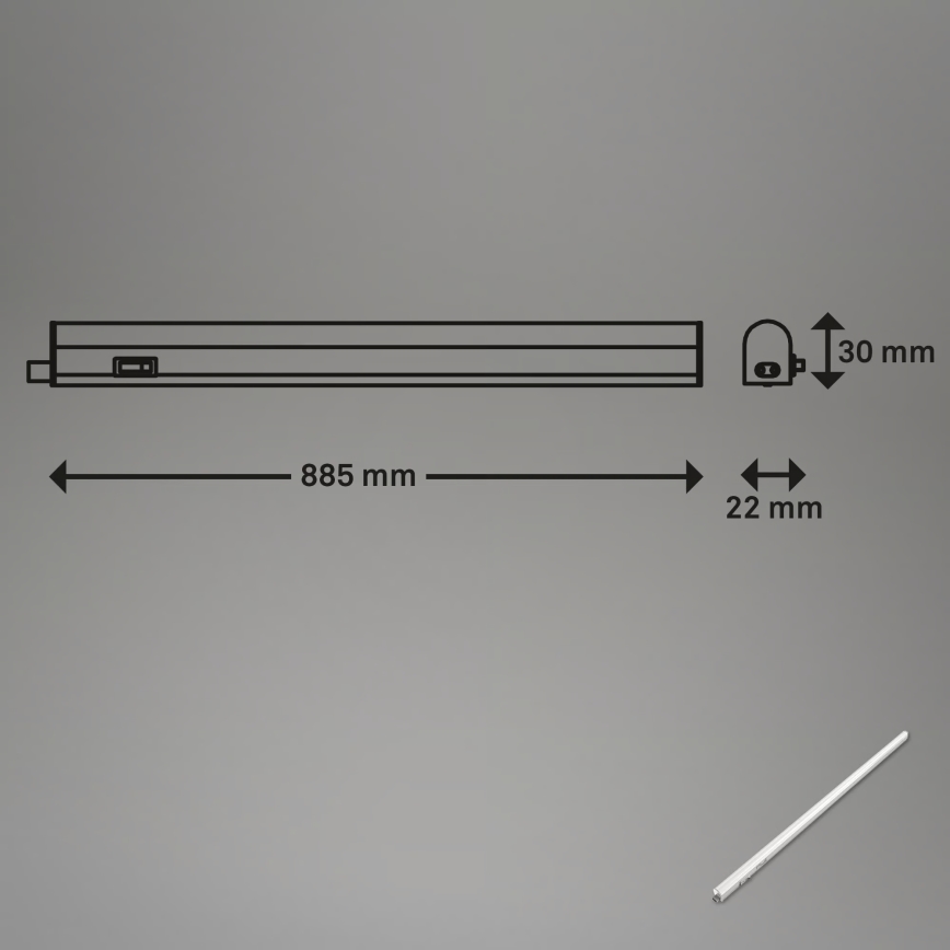 Brilo - LED onderbouwarmatuur 10W/230V 4000K 87,3 cm