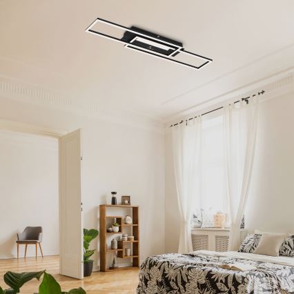 Brilo - LED Opbouwlamp FRAME 2xLED/20W/230V zwart