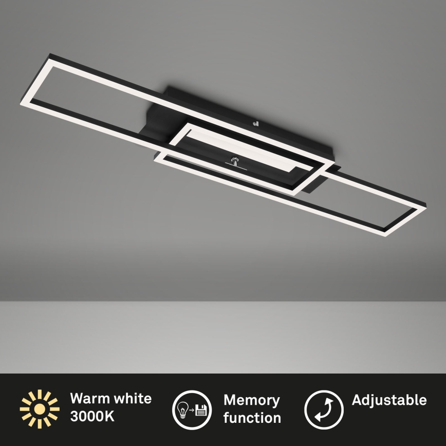 Brilo - LED Opbouwlamp FRAME 2xLED/20W/230V zwart