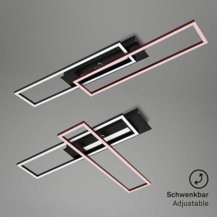 Brilo - LED Opbouwlamp FRAME 2xLED/20W/230V zwart