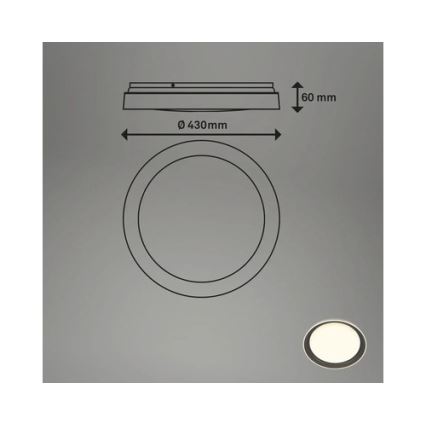 Brilo - LED-plafondlamp IJUS LED/24W/230V 3000K Ø 43 cm