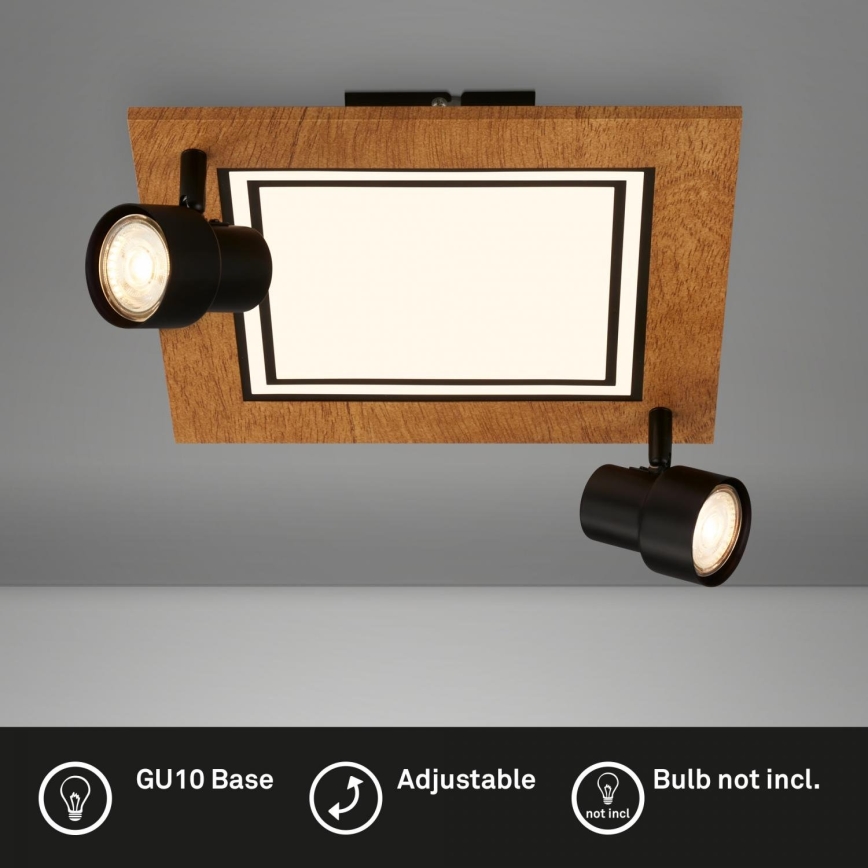 Brilo - LED Plafondlamp LED/12W/230V + 2xGU10/9W 3000K
