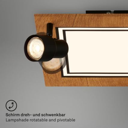 Brilo - LED Plafondlamp LED/12W/230V + 2xGU10/9W 3000K