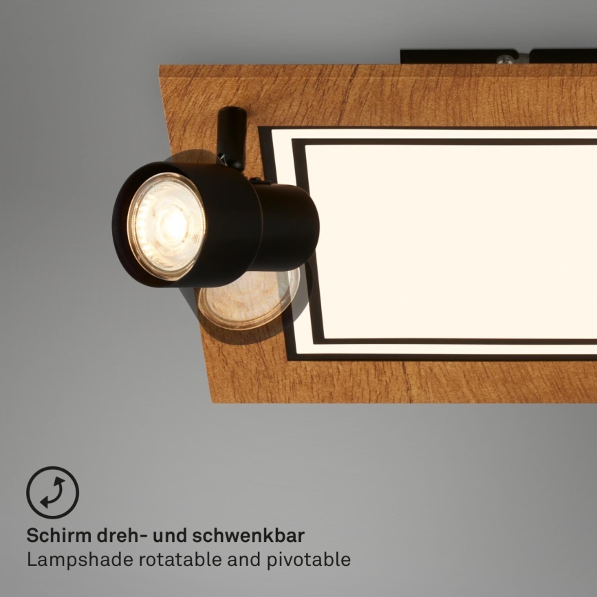 Brilo - LED Plafondlamp LED/12W/230V + 2xGU10/9W 3000K